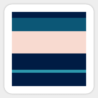 An exceptional bind of Navy, Deep Sea Blue, Sea, Pale Cyan and Pale Pink stripes. Sticker